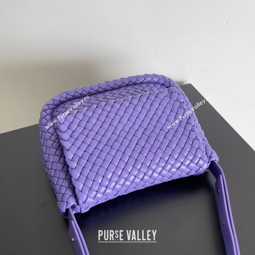 bottega veneta Small Cobble Shoulder Bag in lambskin purple 2023 (misu-230927-32)