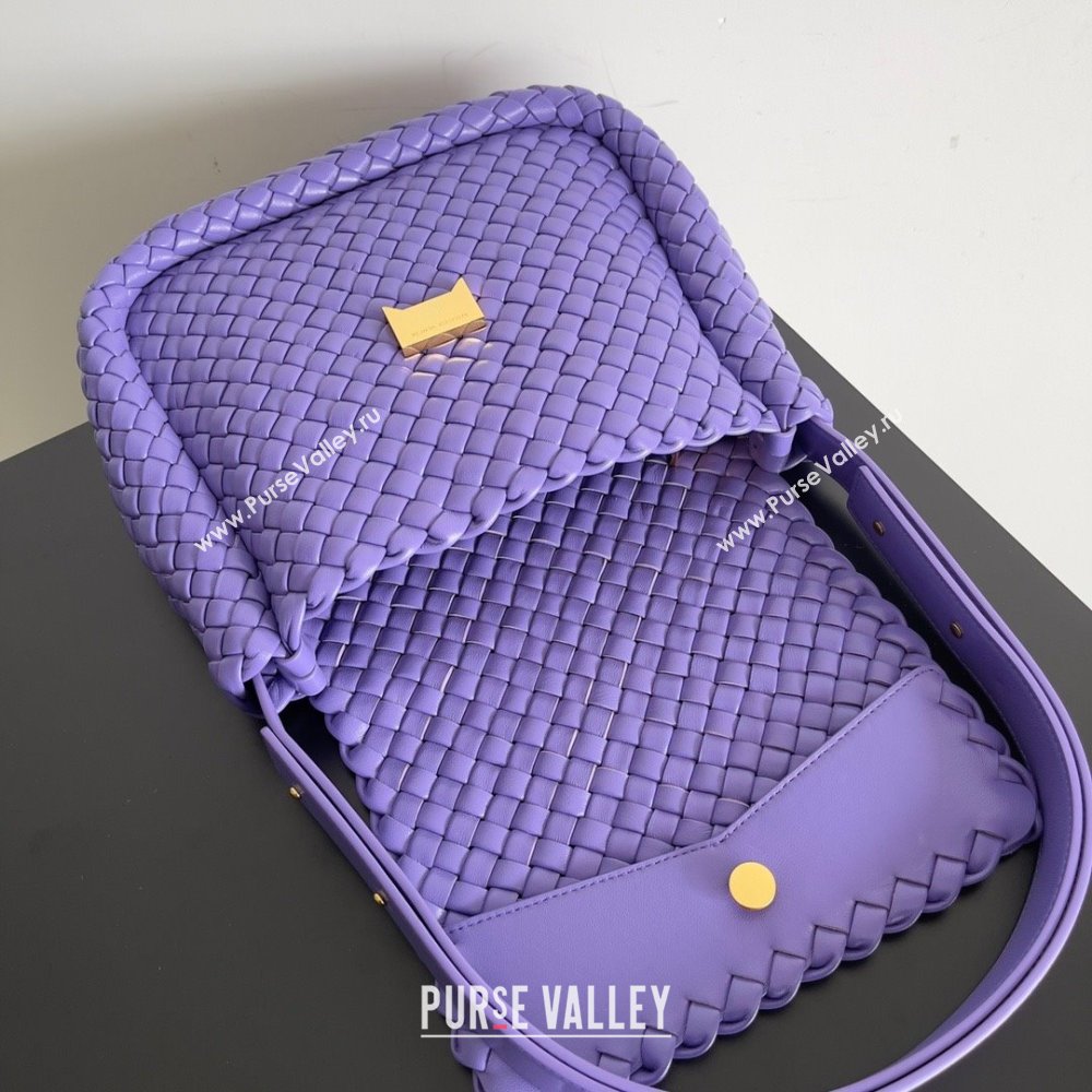 bottega veneta Small Cobble Shoulder Bag in lambskin purple 2023 (misu-230927-32)