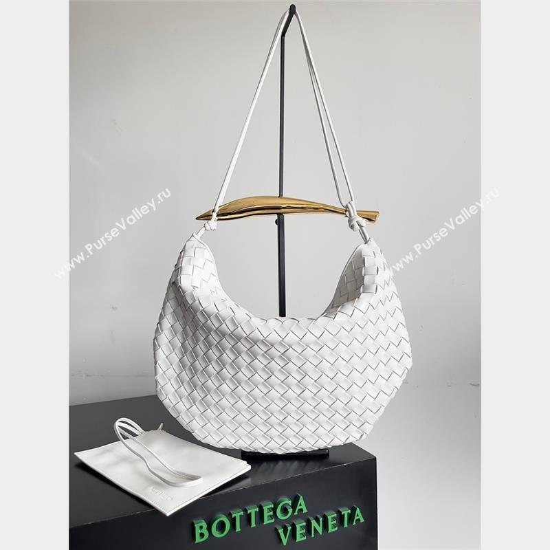 bottega veneta Medium Sardine Bag in lambskin white 2023 (misu-230927-35)