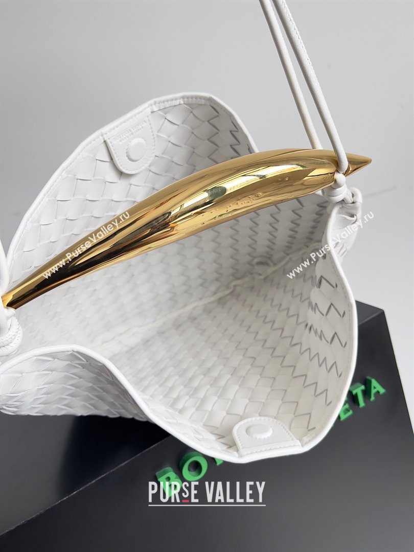 bottega veneta Medium Sardine Bag in lambskin white 2023 (misu-230927-35)