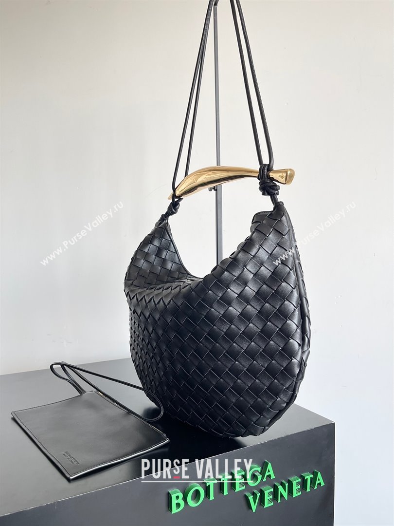 bottega veneta Medium Sardine Bag in lambskin black 2023 (misu-230927-37)