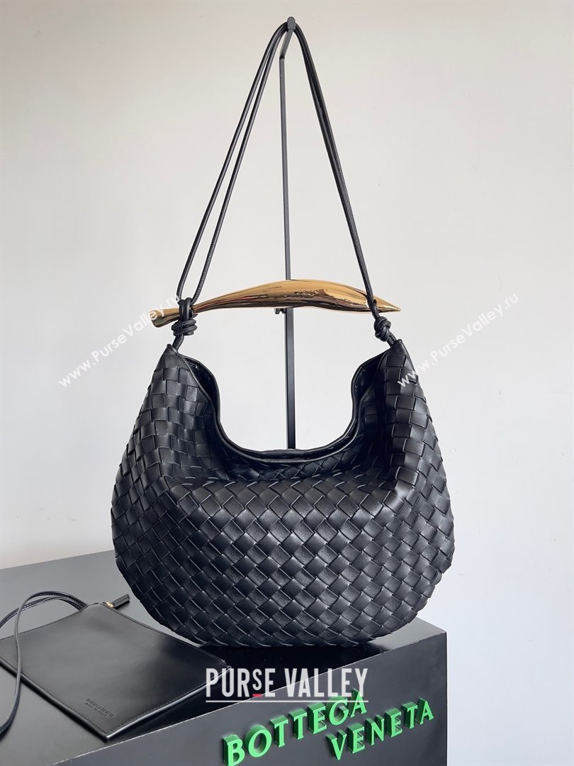 bottega veneta Medium Sardine Bag in lambskin black 2023 (misu-230927-37)