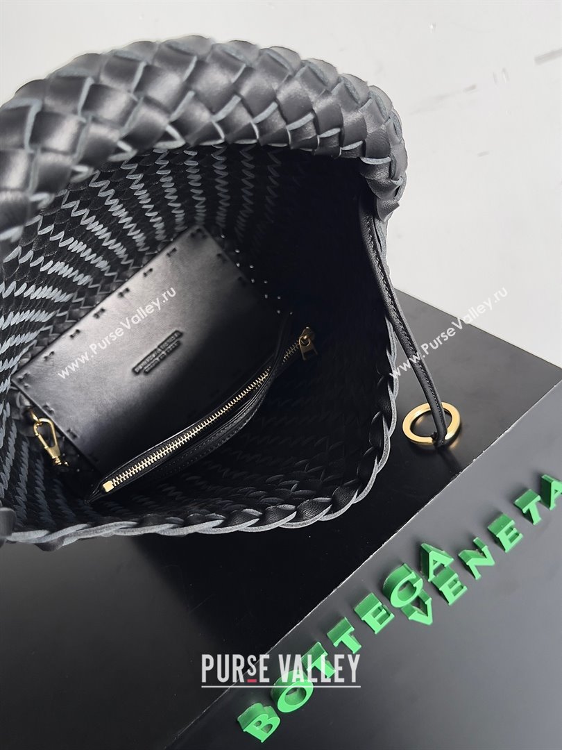 bottega veneta Small Cabat Bucket in lambskin black 2023 (misu-230927-21)