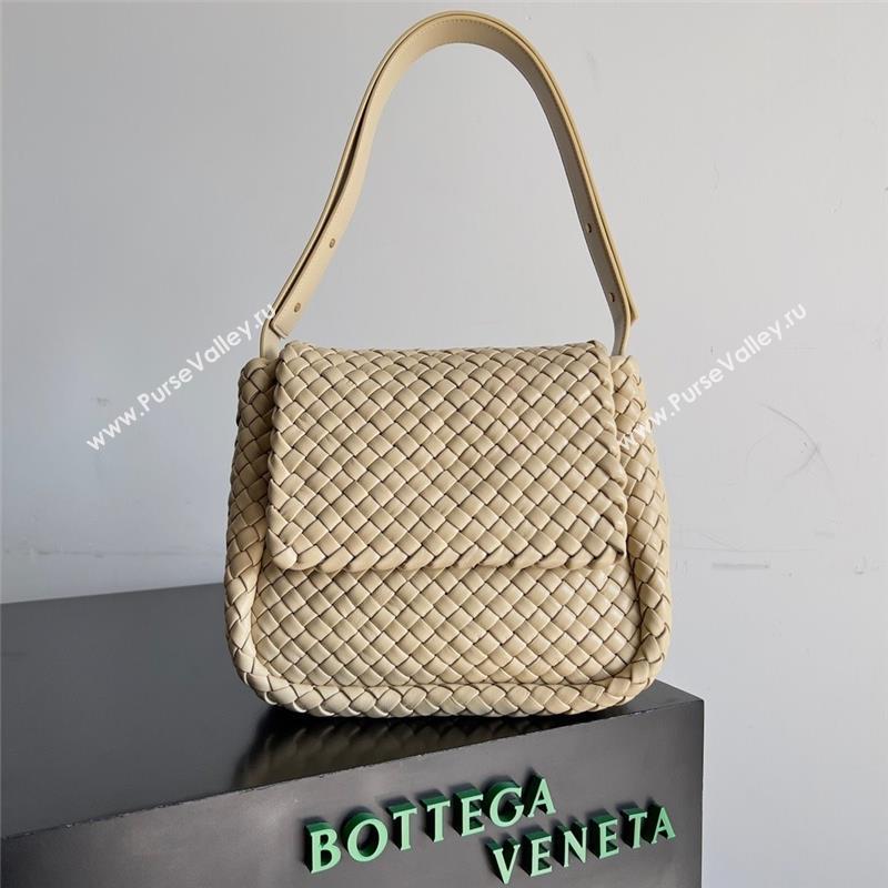bottega veneta Small Cobble Shoulder Bag in lambskin porridge 2023 (misu-230927-24)