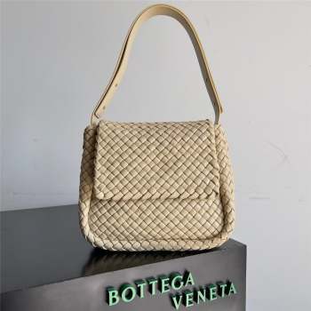 bottega veneta Small Cobble Shoulder Bag in lambskin porridge 2023 (misu-230927-24)