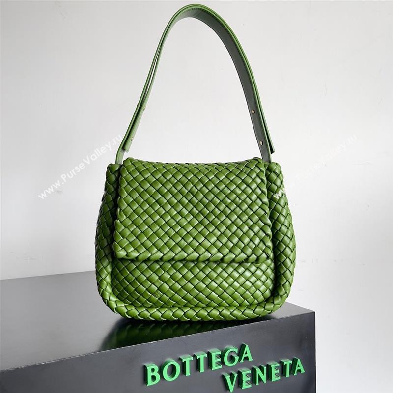 bottega veneta Small Cobble Shoulder Bag in lambskin AVOCADO 2023 (misu-230927-25)