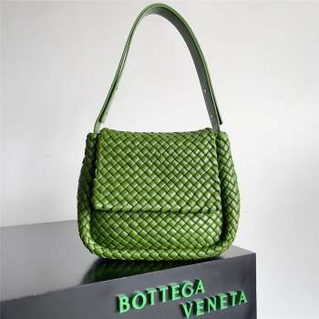 bottega veneta Small Cobble Shoulder Bag in lambskin AVOCADO 2023 (misu-230927-25)