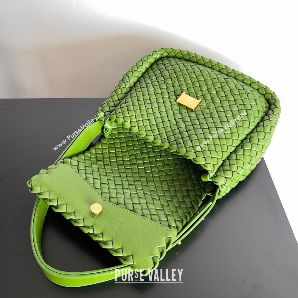 bottega veneta Small Cobble Shoulder Bag in lambskin AVOCADO 2023 (misu-230927-25)