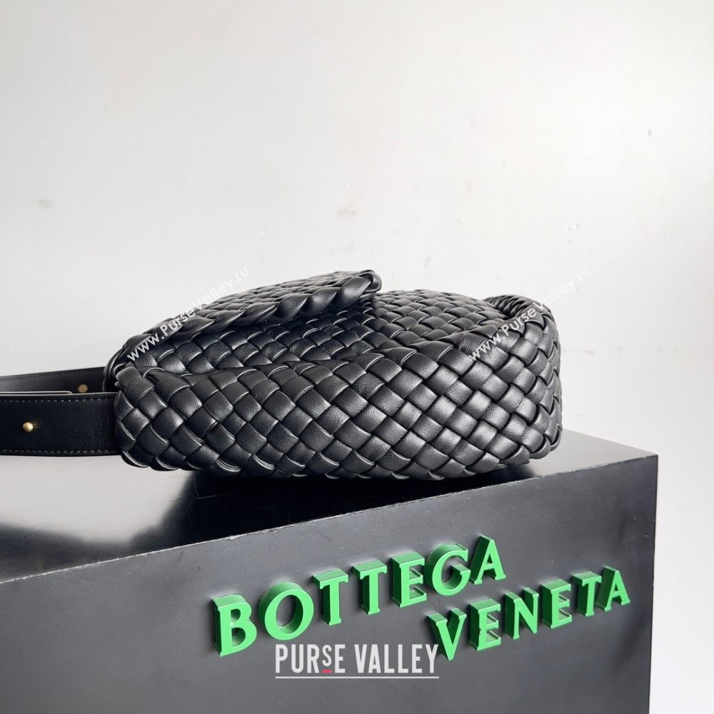 bottega veneta Small Cobble Shoulder Bag in lambskin black 2023 (misu-230927-26)