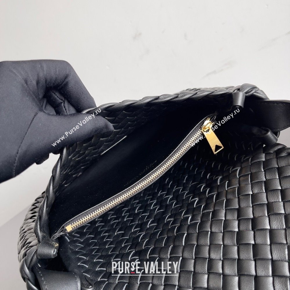 bottega veneta Small Cobble Shoulder Bag in lambskin black 2023 (misu-230927-26)
