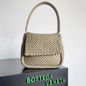 bottega veneta Small Cobble Shoulder Bag in lambskin AGATE GREY 2023 (misu-230927-27)