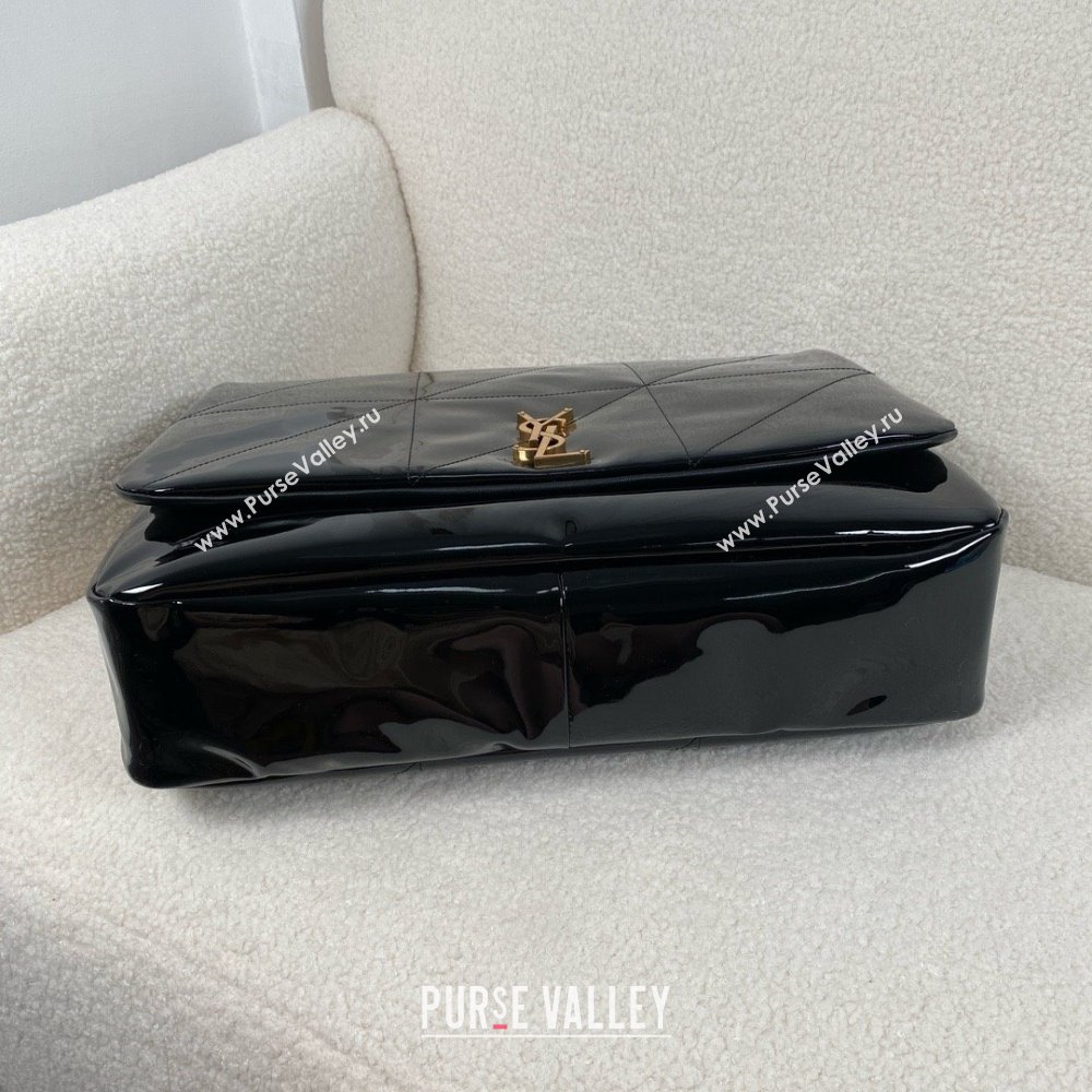 Saint Laurent large jamie 4.3 bag in patent effect fabric black(original quality) (bige-240407-01)