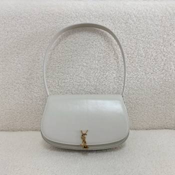 saint laurent mini voltaire bag in calfskin white 2024(original quality) (bige-240407-06)