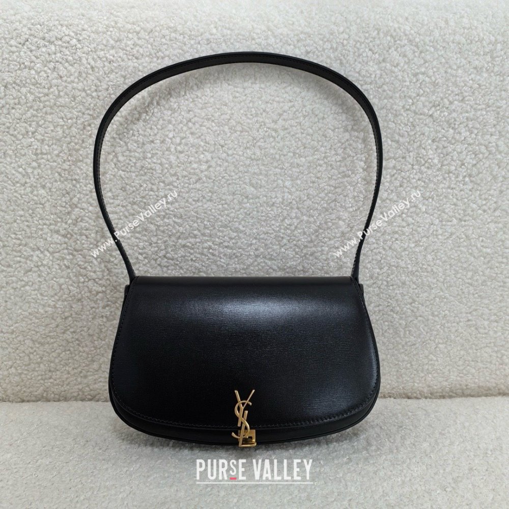 saint laurent mini voltaire bag in calfskin black 2024(original quality) (bige-240407-07)