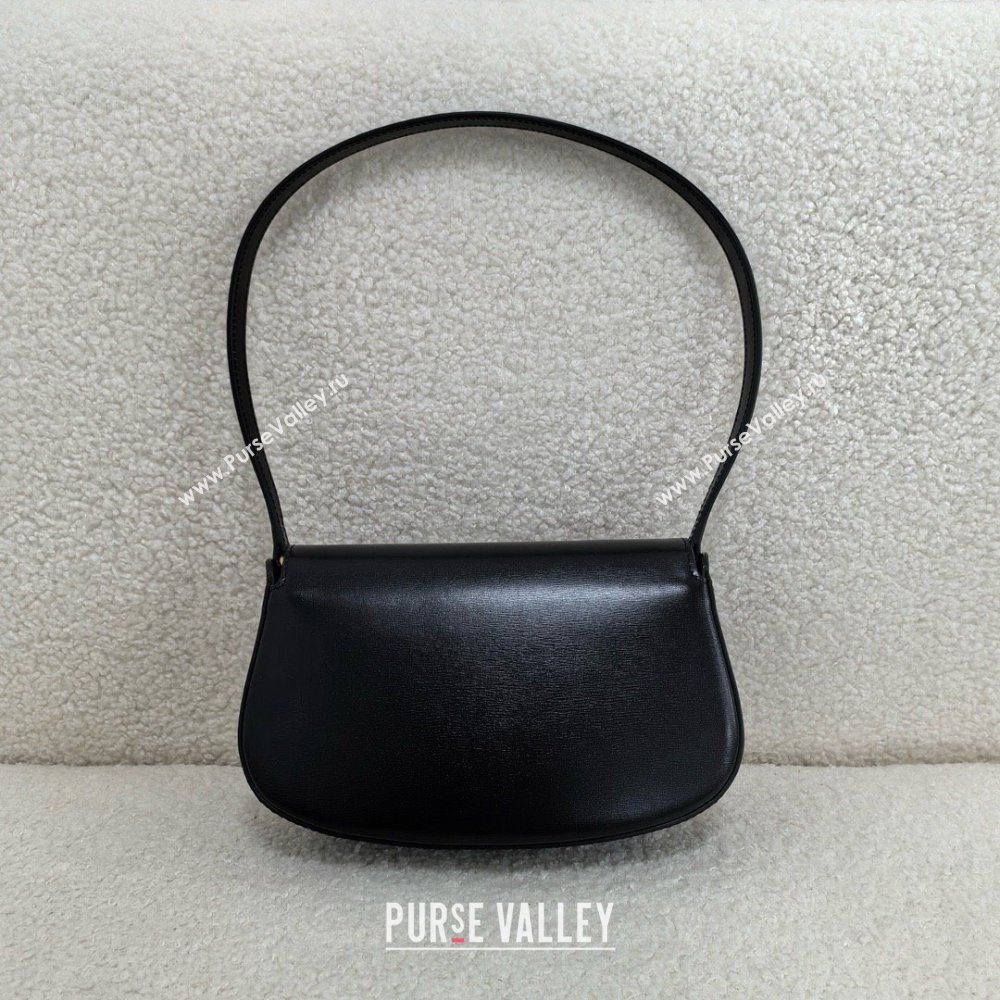 saint laurent mini voltaire bag in calfskin black 2024(original quality) (bige-240407-07)