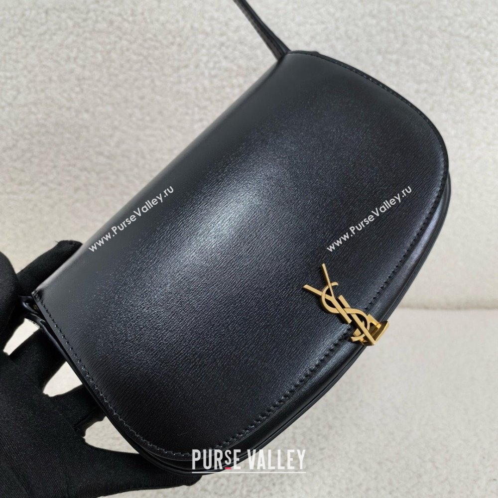 saint laurent mini voltaire bag in calfskin black 2024(original quality) (bige-240407-07)