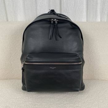 Saint Laurent city backpack in matte leather black 2024 (bige-240407-15)