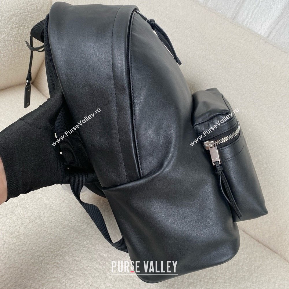 Saint Laurent city backpack in matte leather black 2024 (bige-240407-15)