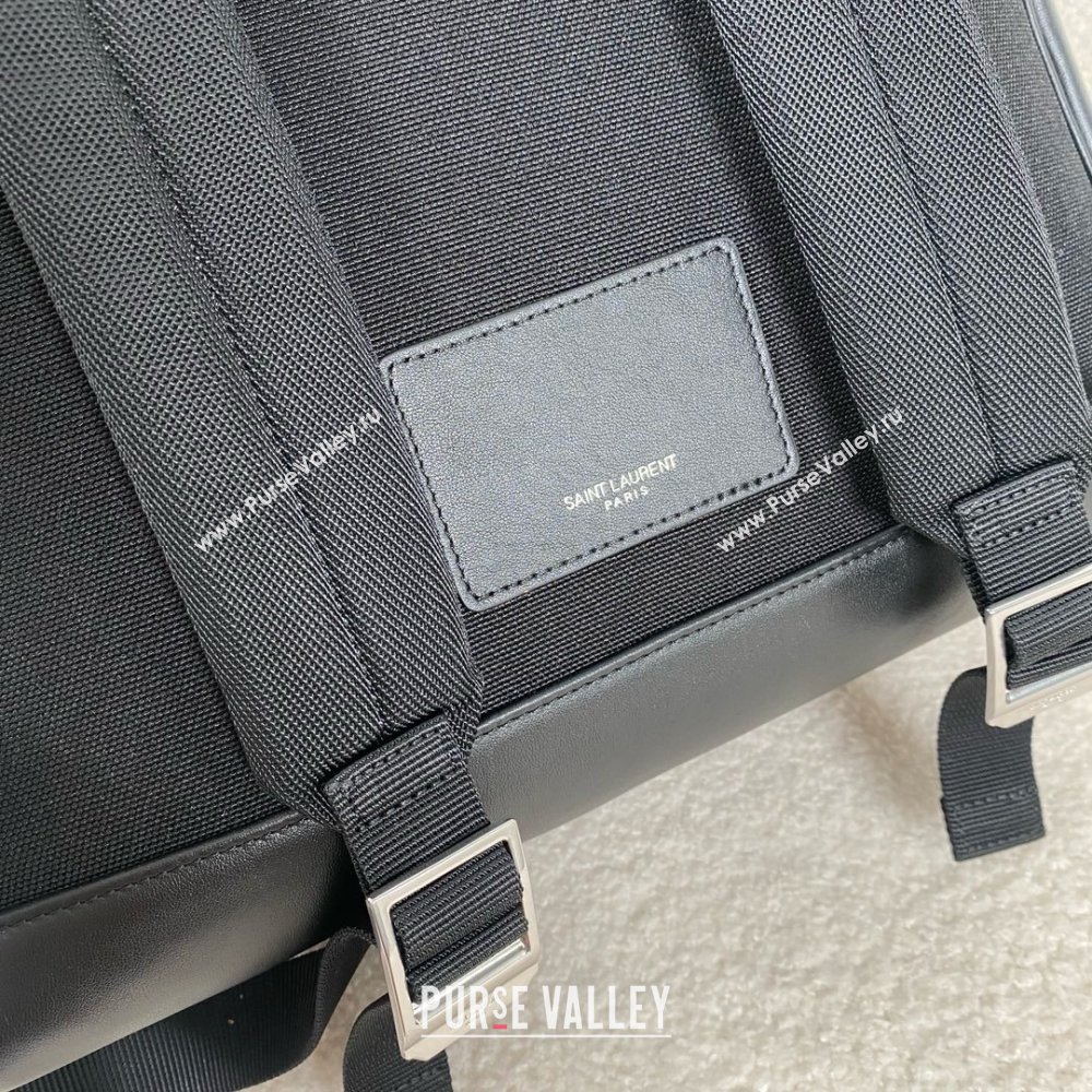 Saint Laurent city backpack in matte leather black 2024 (bige-240407-15)