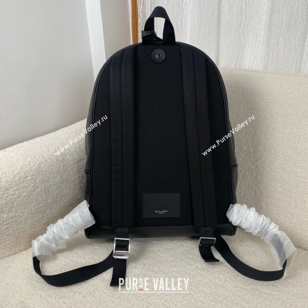 Saint Laurent city backpack in matte leather black 2024 (bige-240407-15)