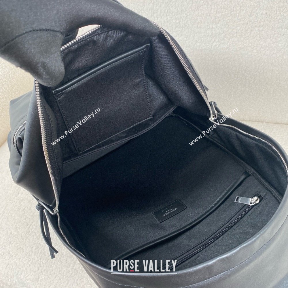 Saint Laurent city backpack in matte leather black 2024 (bige-240407-15)