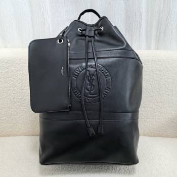 saint laurent rive gauche sling bag in calfskin black 2024(original quality) (bige-240408-03)