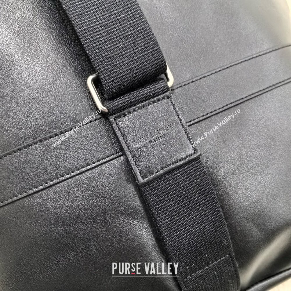 saint laurent rive gauche sling bag in calfskin black 2024(original quality) (bige-240408-03)