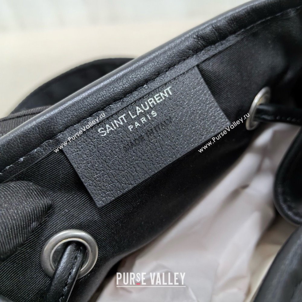 saint laurent rive gauche sling bag in calfskin black 2024(original quality) (bige-240408-03)