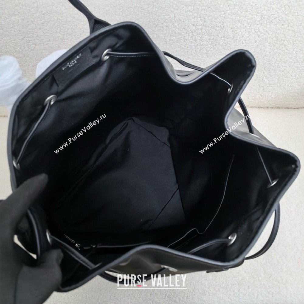 saint laurent rive gauche sling bag in calfskin black 2024(original quality) (bige-240408-03)