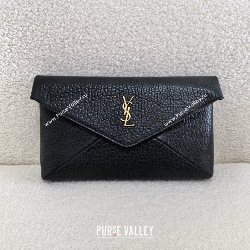 saint laurent cassandre large envelope pouch in lambskin 2024(original quality) (bige-240408-05)