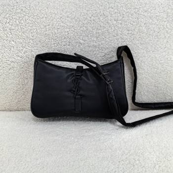 saint laurent le 5 à 7 bag in nylon black 2024(original quality) (bige-240408-07)