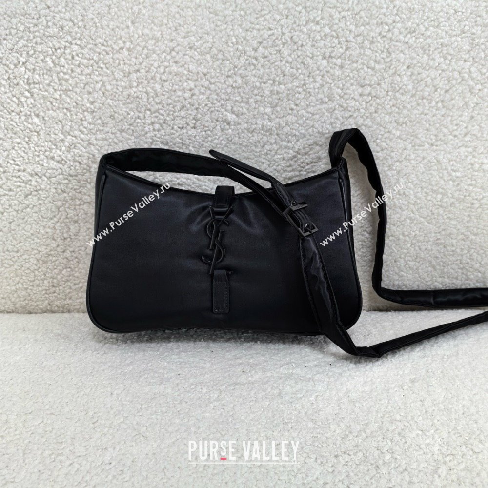 saint laurent le 5 à 7 bag in nylon black 2024(original quality) (bige-240408-07)