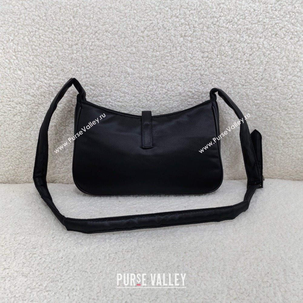 saint laurent le 5 à 7 bag in nylon black 2024(original quality) (bige-240408-07)