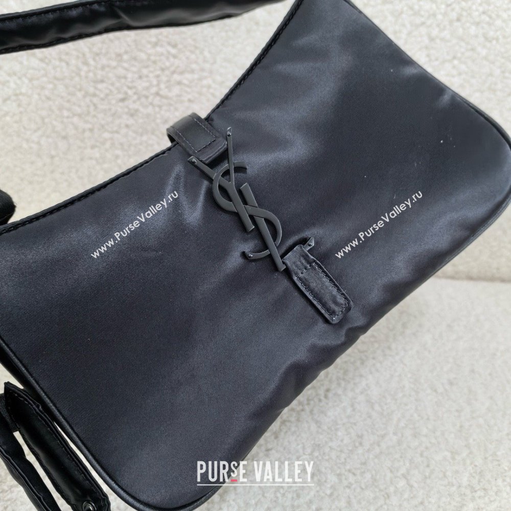 saint laurent le 5 à 7 bag in nylon black 2024(original quality) (bige-240408-07)