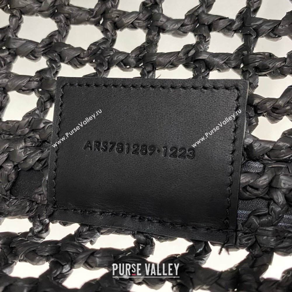 Saint Laurent oxalis bag in raffia macramé 781289 Black 2024(original quality) (hongsheng-240407-01)