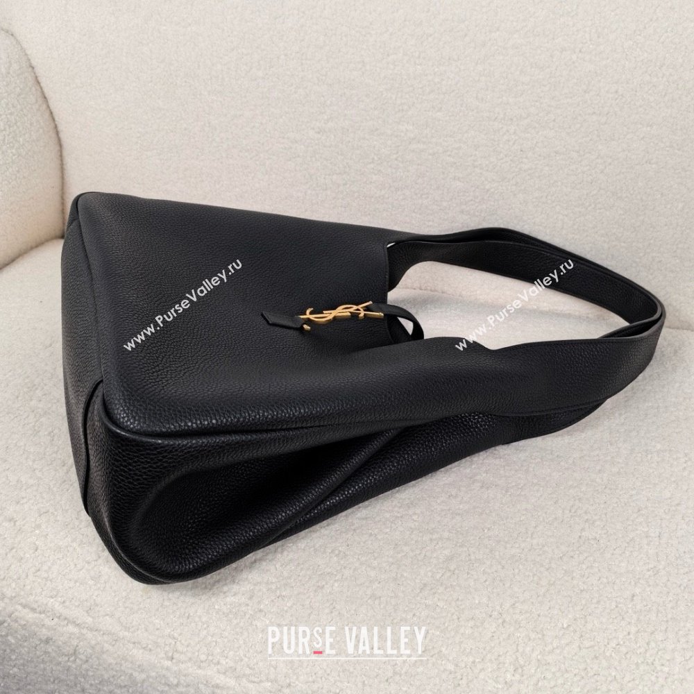 saint laurent le 5 à 7 bea bag in grained leather black 2024(original quality) (bige-240407-08)