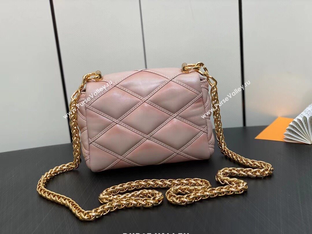 Louis Vuitton Lamb leather Pico GO-14 Bag M82752 Beige/Pink 2023 (weijian-23101911)