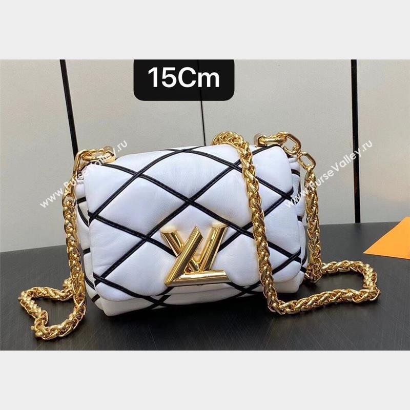 Louis Vuitton Lamb leather Pico GO-14 Bag M23762 Black/White 2023 (weijian-23101912)