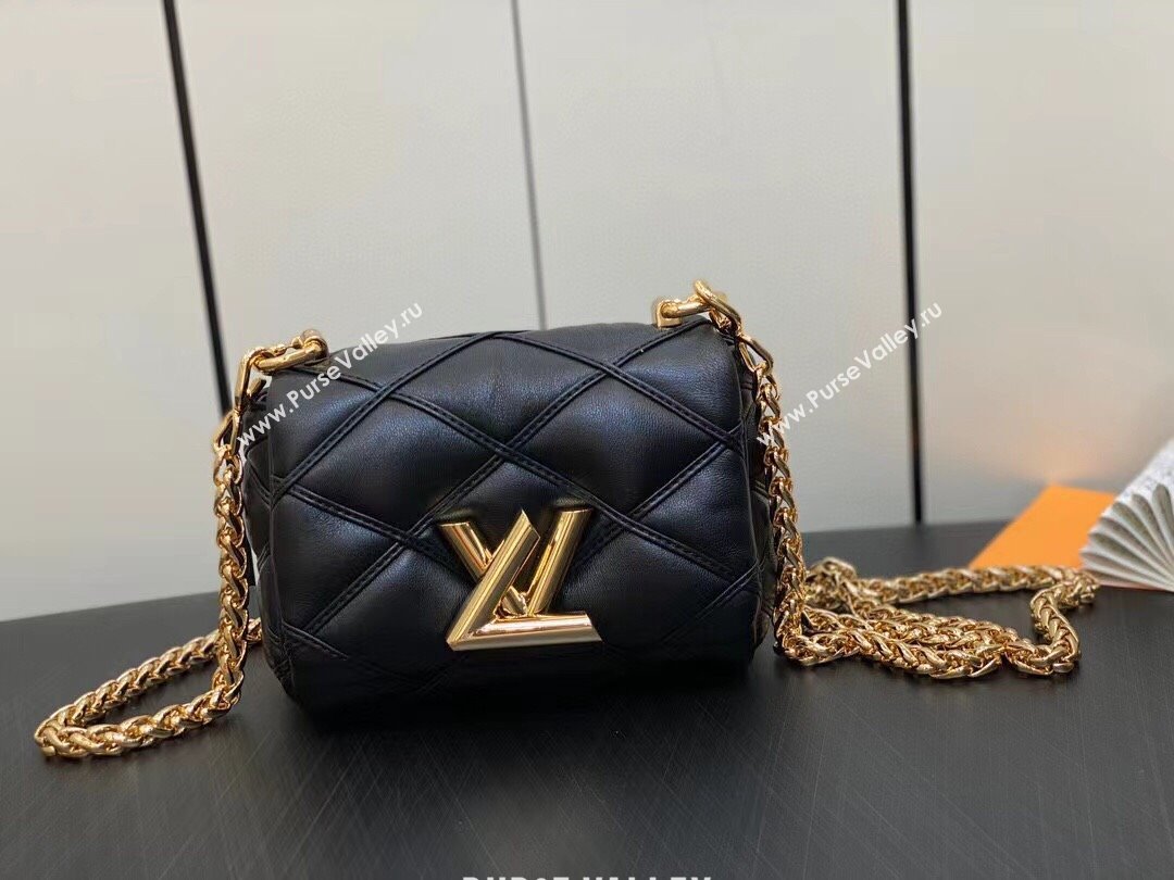 Louis Vuitton Lamb leather Pico GO-14 Bag M23625 Black 2023 (weijian-23101910)