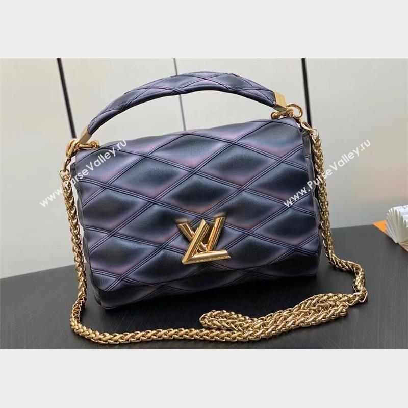 Louis Vuitton Lamb leather GO-14 MM Bag M23569 Black/Pink 2023 (weijian-23101914)