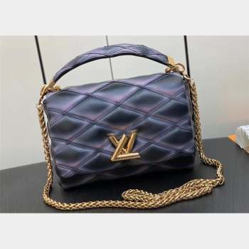 Louis Vuitton Lamb leather GO-14 MM Bag M23569 Black/Pink 2023 (weijian-23101914)