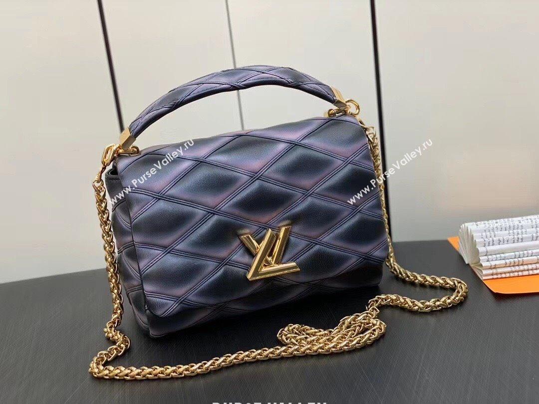 Louis Vuitton Lamb leather GO-14 MM Bag M23569 Black/Pink 2023 (weijian-23101914)