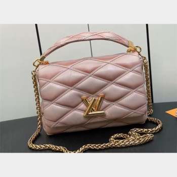Louis Vuitton Lamb leather GO-14 MM Bag M23568 Beige/Pink 2023 (weijian-23101915)