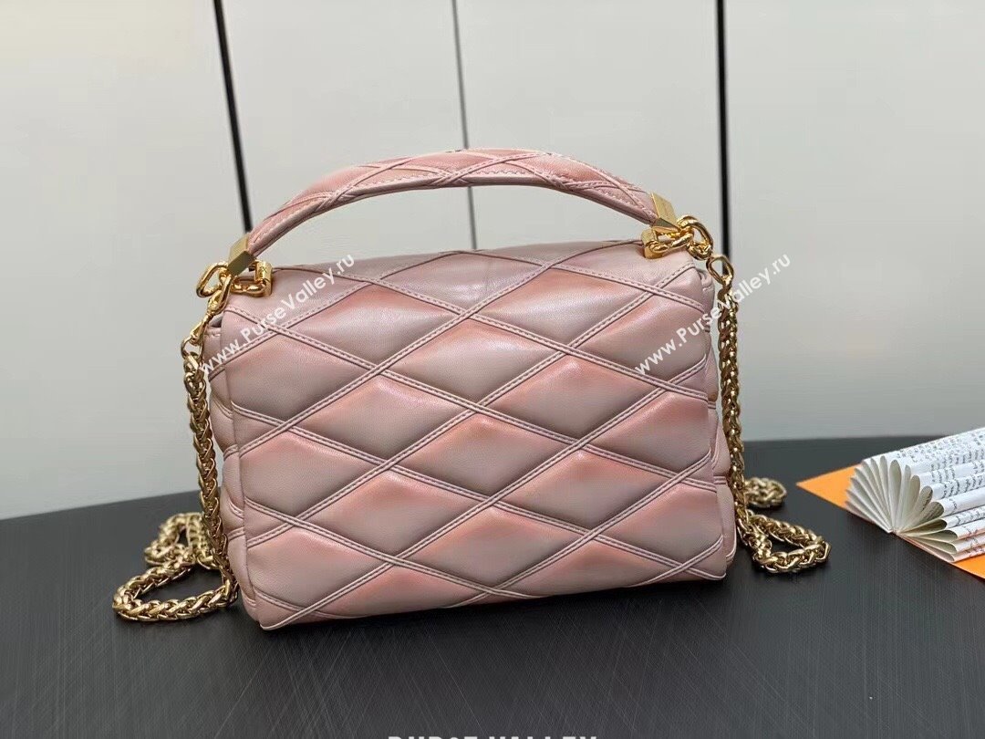 Louis Vuitton Lamb leather GO-14 MM Bag M23568 Beige/Pink 2023 (weijian-23101915)
