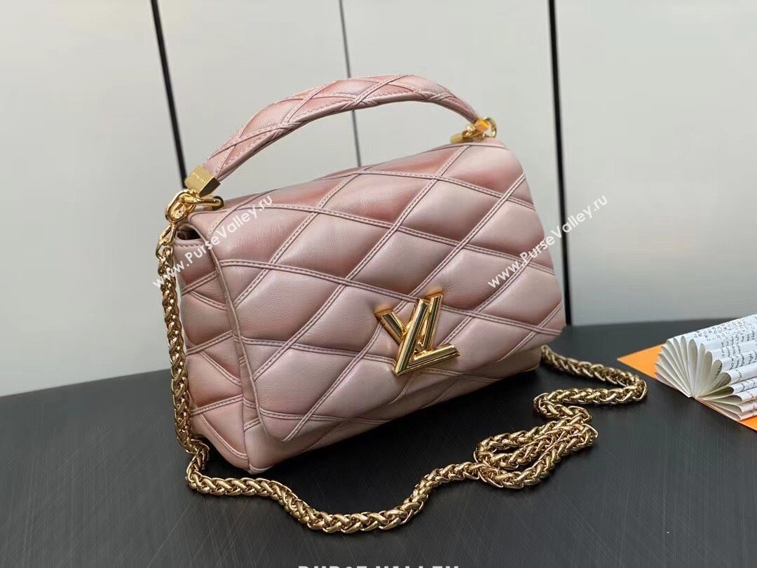 Louis Vuitton Lamb leather GO-14 MM Bag M23568 Beige/Pink 2023 (weijian-23101915)