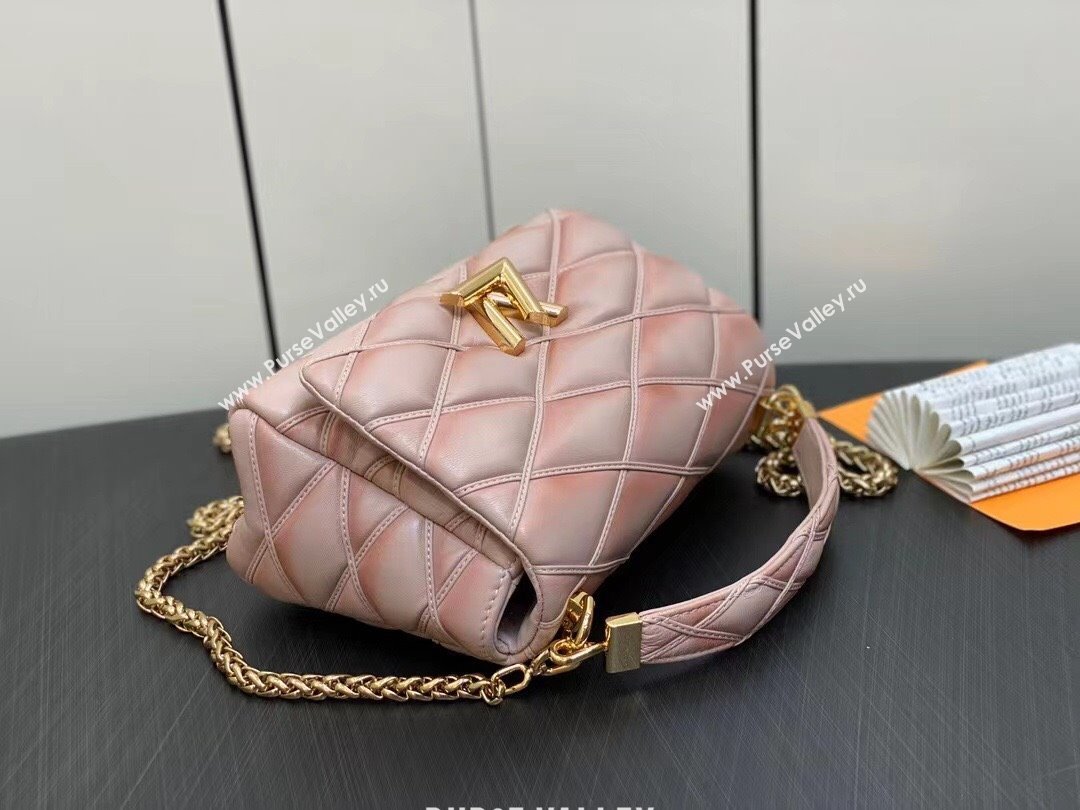 Louis Vuitton Lamb leather GO-14 MM Bag M23568 Beige/Pink 2023 (weijian-23101915)