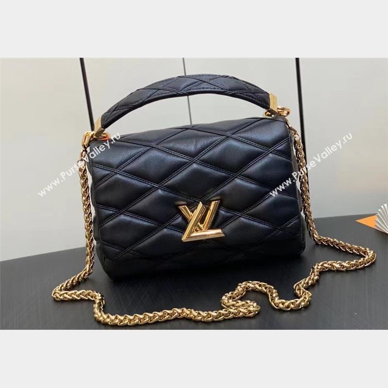 Louis Vuitton Lamb leather GO-14 MM Bag M22891 Black 2023 (weijian-23101917)
