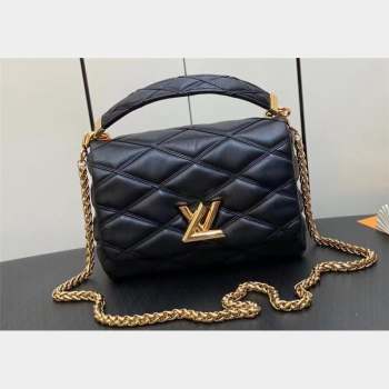 Louis Vuitton Lamb leather GO-14 MM Bag M22891 Black 2023 (weijian-23101917)