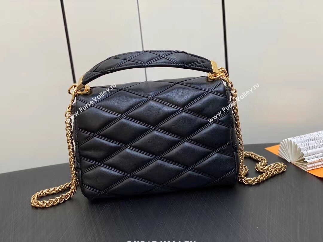 Louis Vuitton Lamb leather GO-14 MM Bag M22891 Black 2023 (weijian-23101917)