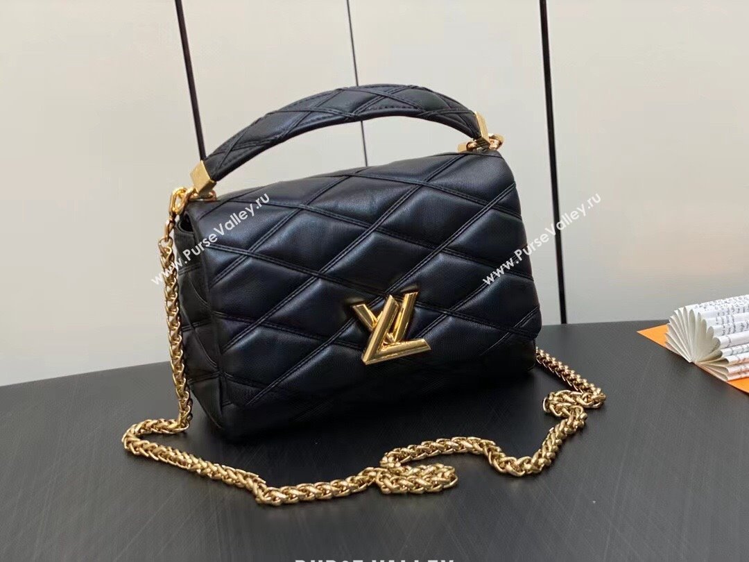 Louis Vuitton Lamb leather GO-14 MM Bag M22891 Black 2023 (weijian-23101917)